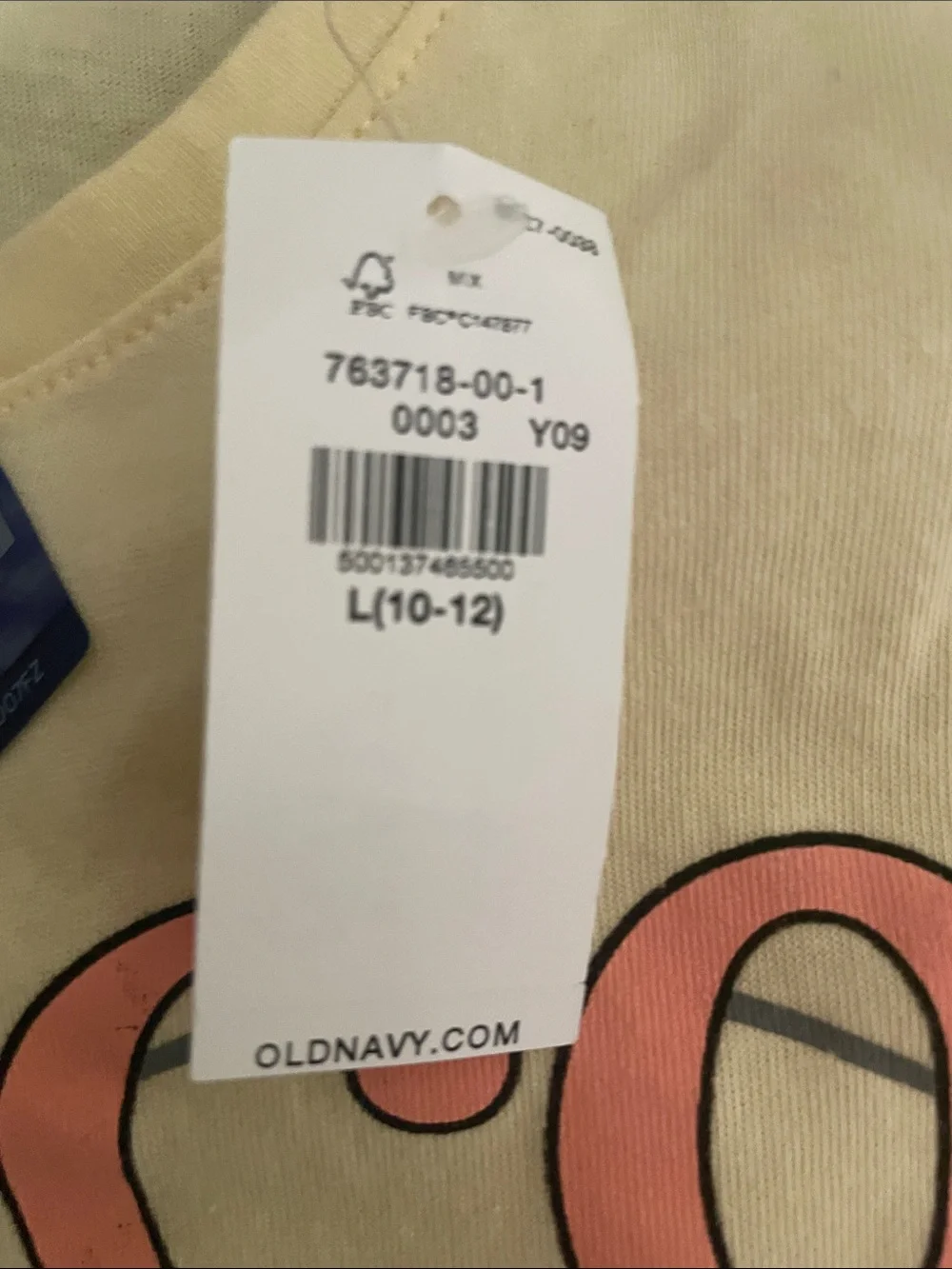 Old Navy Yellow Graphic Tee with Blue Truck and Coral Text